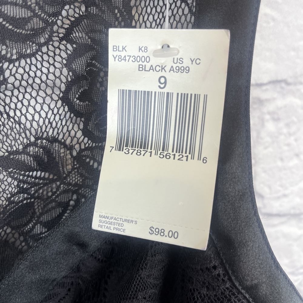 Guess NWT Black Lace Gothic Formal Cocktail Party Clubwear Dress Size 9 - Picture 5 of 8